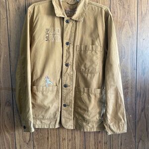GAP Tan Lightweight Utility Shirt Jacket